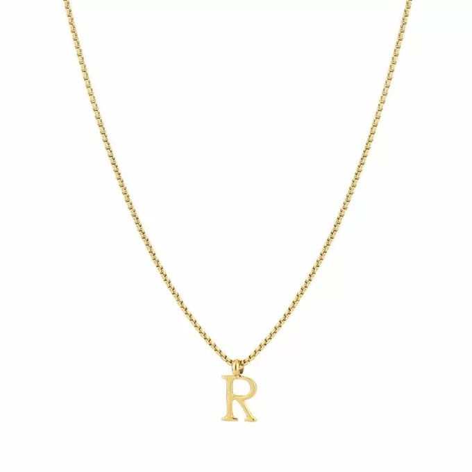 Bijoutheek Collier Letter R Goud