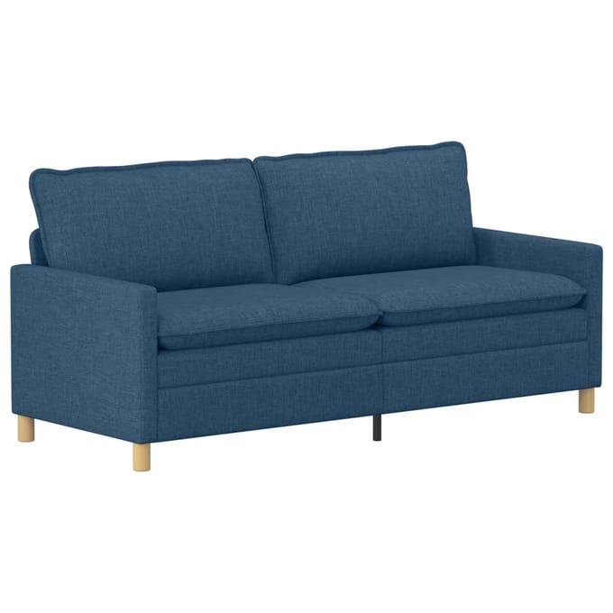 vidaXL - Bank - 3-zits - Blauw - 196 - x - 81 - x - 87,5 - cm - Stof