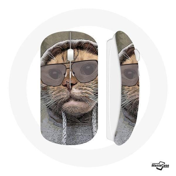 Draadloze muis Kat met grappige fotokap Dieren