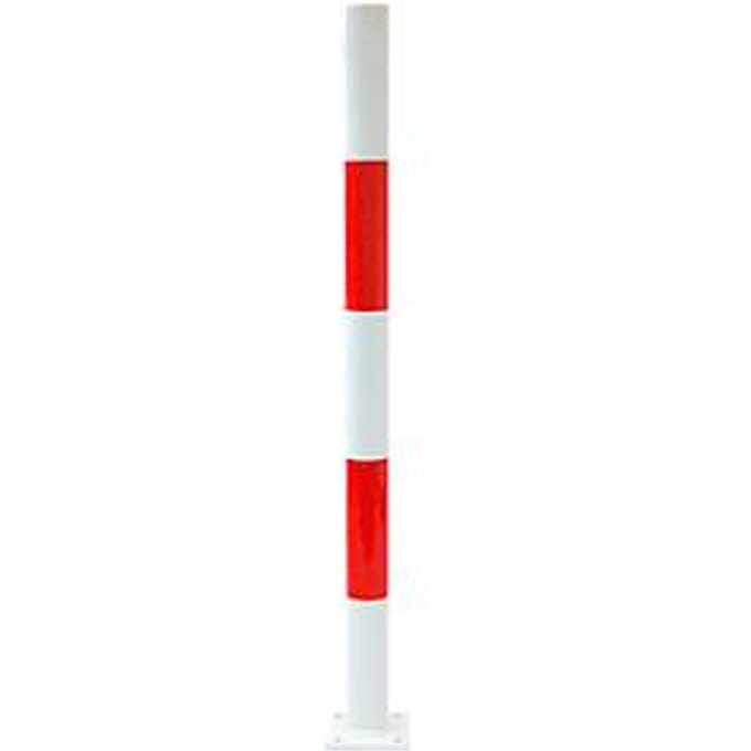 Verkeerspalen voor deuvelmontage, zonder ogen, wit/rood