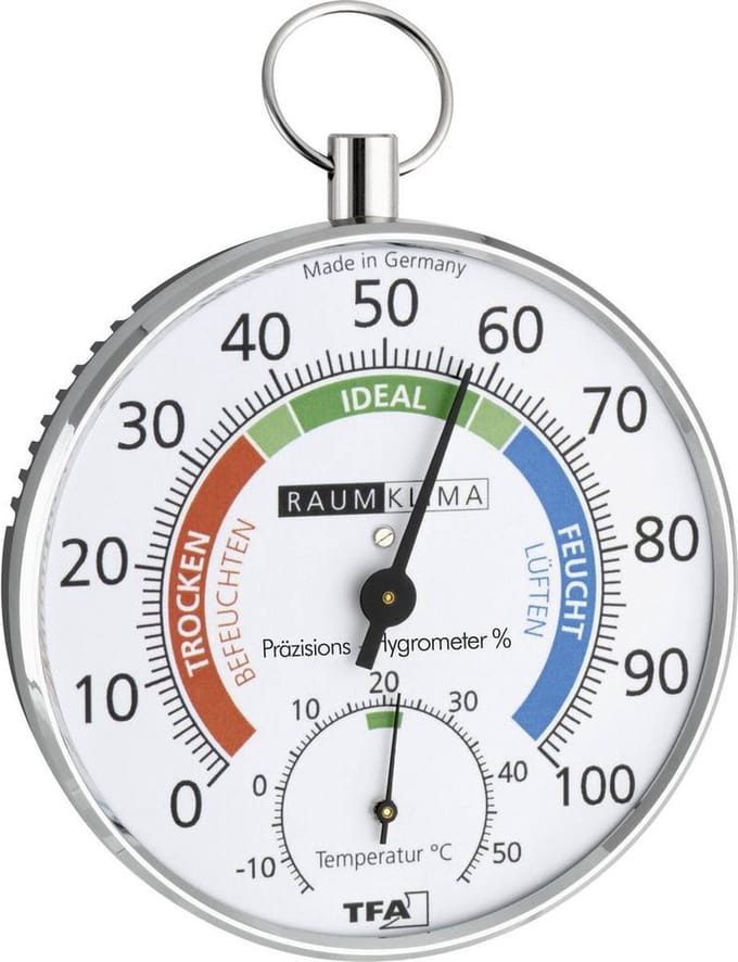 TFA Dostmann 45.2027 45.2027 Thermo- en hygrometer Zilver