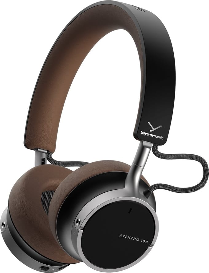 Aventho 100 Bluetooth On-Ear Headphones, brown