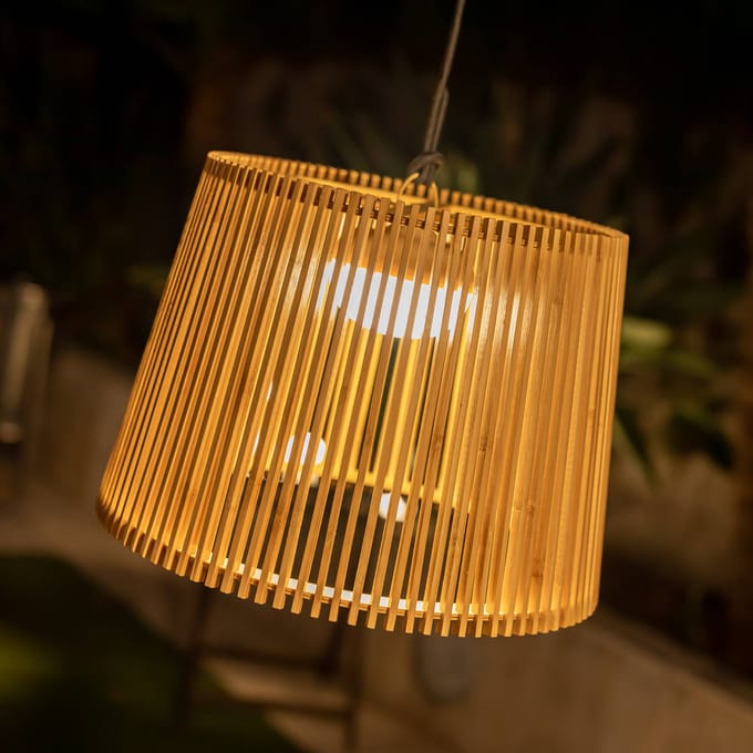 Newgarden Okinawa LED buiten hanglamp bamboe