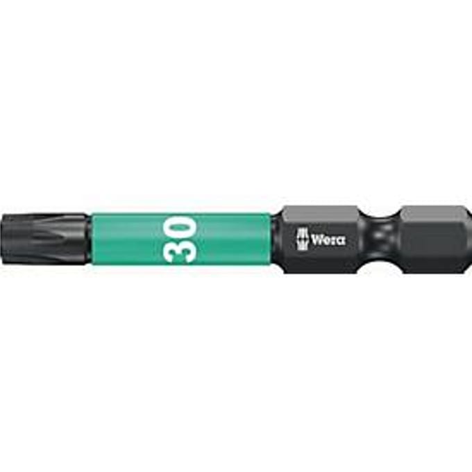 WERA bit 867/4 IMP DC T30, L 50 mm, 1/4 inch E6.3, met diamant bekleed, slag DC doos met 5 bits