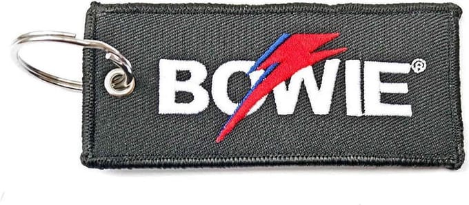 David Bowie - Flash Logo Sleutelhanger - Zwart