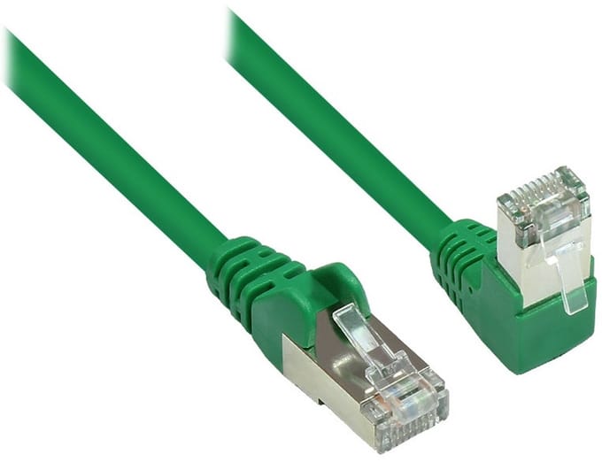 S/FTP CAT6 Gigabit netwerkkabel haaks/recht / groen - 2 meter