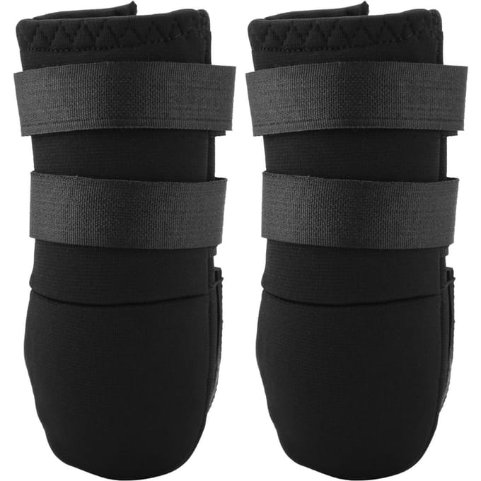 2 stuks Hondenlaarzen Schoenen voor Honden van Verschillende Maten met Twee Verstelbare Banden Antislipzool XL XL black
