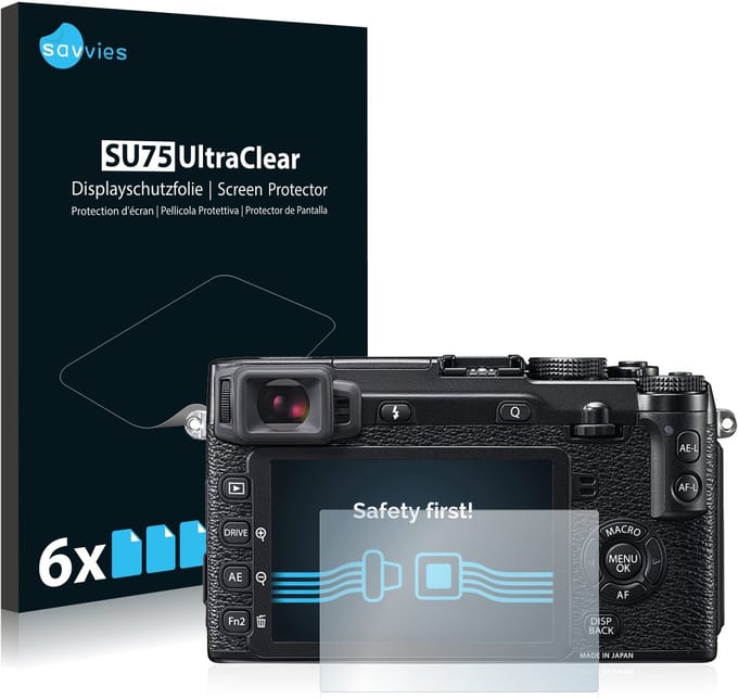 Savvies - Screenprotector voor Fujifilm X-E2 - Folie Beschermfolie transparant 6 Stuks