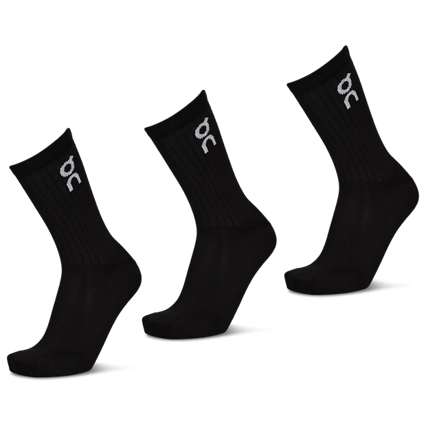 On Logo Sock Crew Sokken Unisex - Zwart - Maat 43 - 46 - Katoen