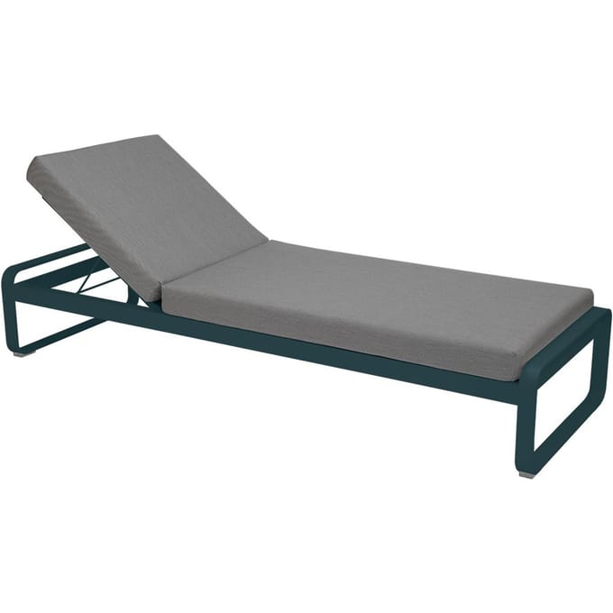 Fermob BELLEVIE Komfort - Ligbed - 21 acapulcoblauw - 79 Flanelgrijs
