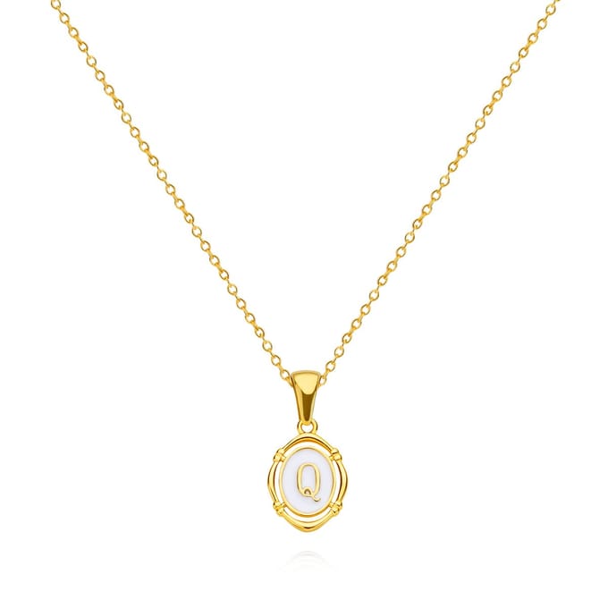Letter ketting - Initiaal ketting - Goud - Letter Q