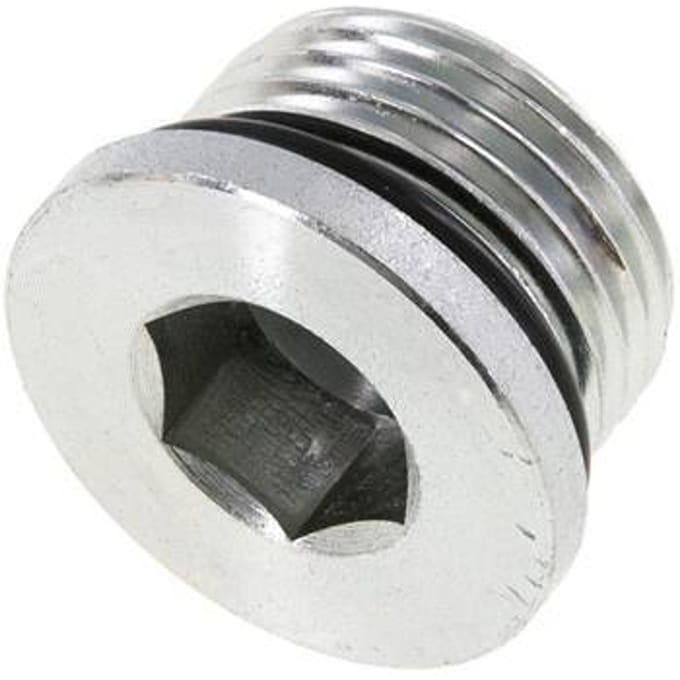 Plug UN 1-1/16''-12 Staal NBR met binnenzeskant 400bar (5620.0psi)