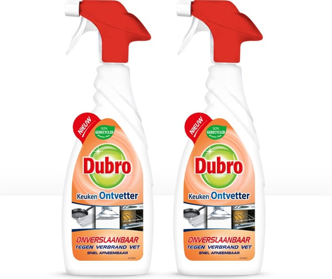 Dubro Keuken Ontvetter Spray - 2 Stuks - Voordeelverpakking