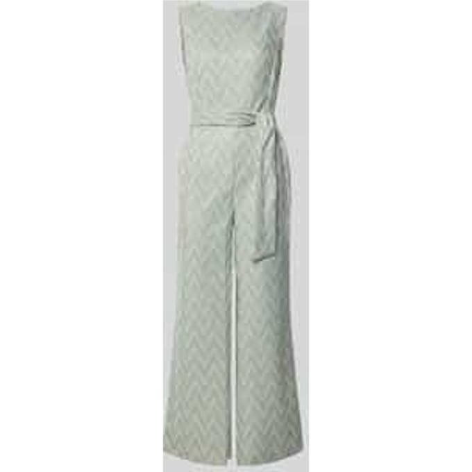 regular fit jumpsuit met geometrisch all-over stitching