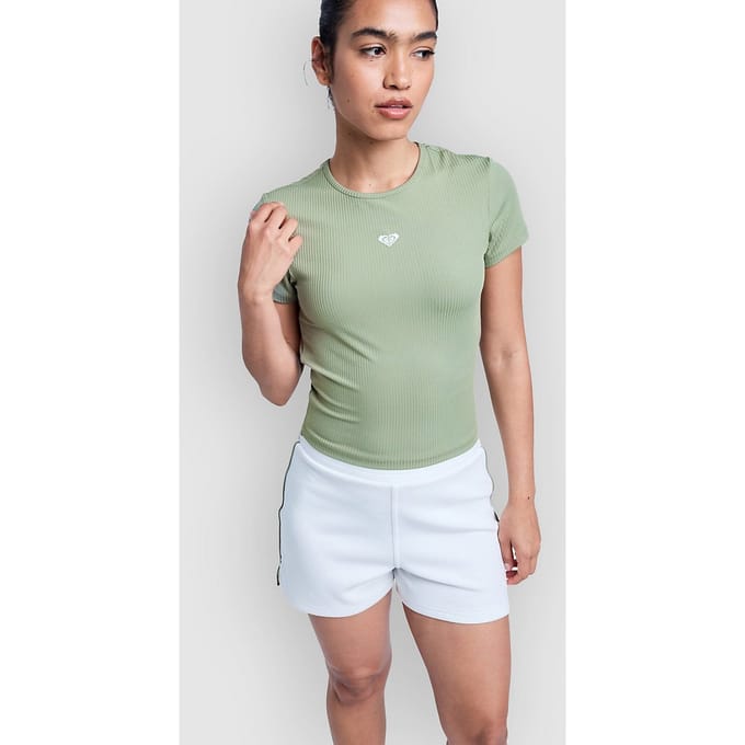 Roxy Rise & Vibe Korte Mouw Top Groen M Vrouw