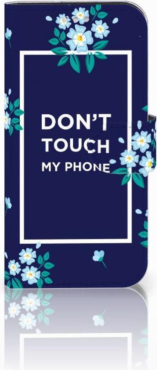Samsung Galaxy S7 Portemonnee Hoesje Flowers Blue DTMP