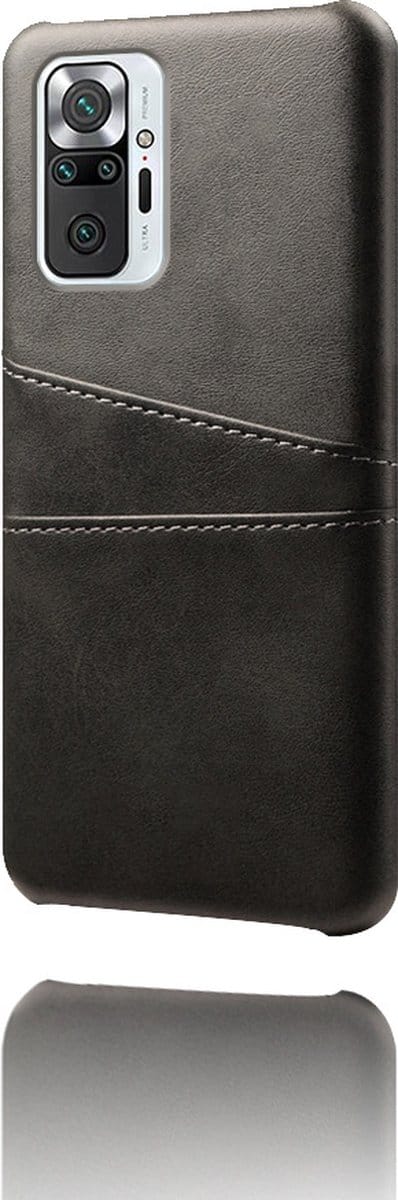 Backcover met Opbergvakjes + PMMA Screenprotector voor Xiaomi Redmi Note 10 Pro _ Zwart