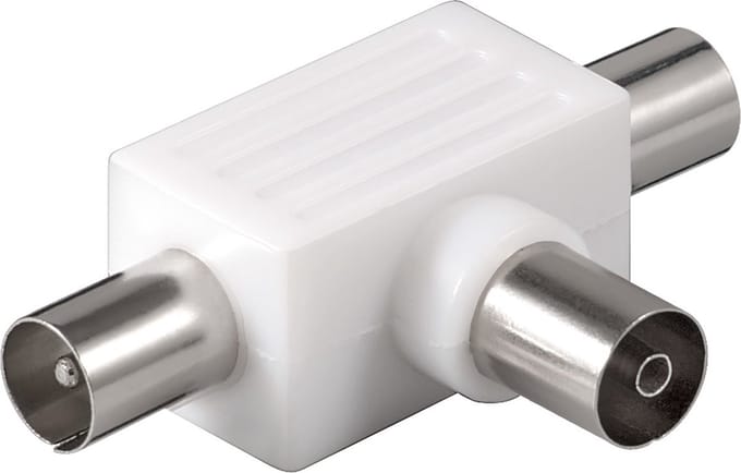 Goobay 67219 adapter Coaxial 2x Coaxial Wit