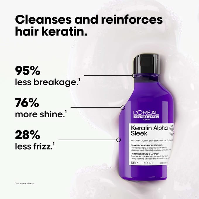 L’Oréal Professionnel Paris Serie Expert Keratin Alpha Sleek Shampoo Keratine shampoo Dames 300 ml