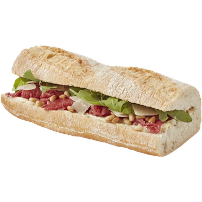 Witte baguette carpaccio