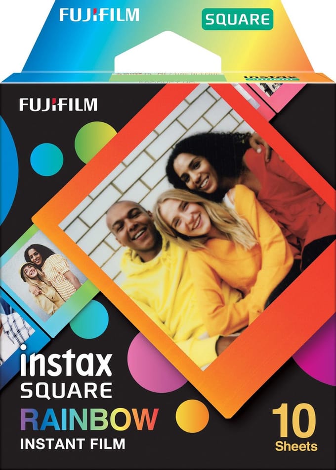 instax square film single-pack rainbow