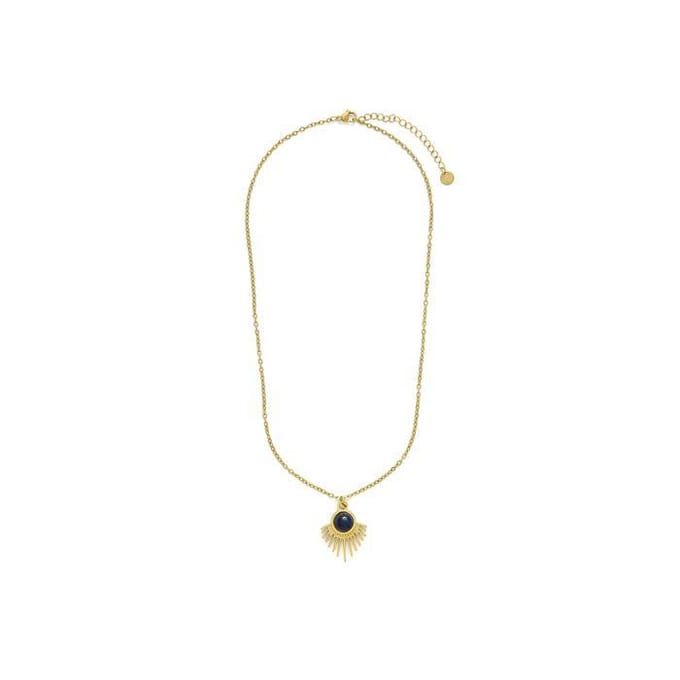 Luxenter Ketting van natuurlijk lapis lazuli met 18-karaats geelgouden afwerking - Ankyo