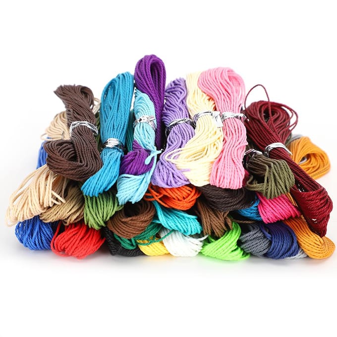 1mm Diameter 10m Polyester Gewaxt Koord Draad Sieradenbevindingen DIY Knutselaccessoire blue