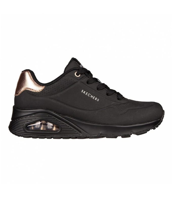 Skechers Uno - Gouden Air - Dames Sneakers - Zwart