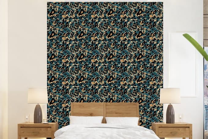 Behang - Fotobehang Panter - Luxe - Patronen - Breedte 210 cm x hoogte 260 cm