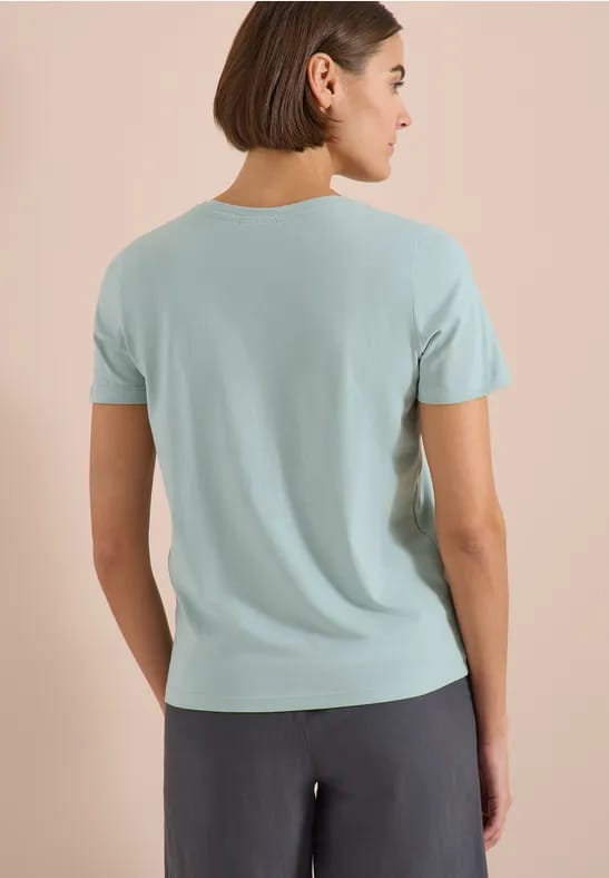 Shirt met ronde hals en frontprint