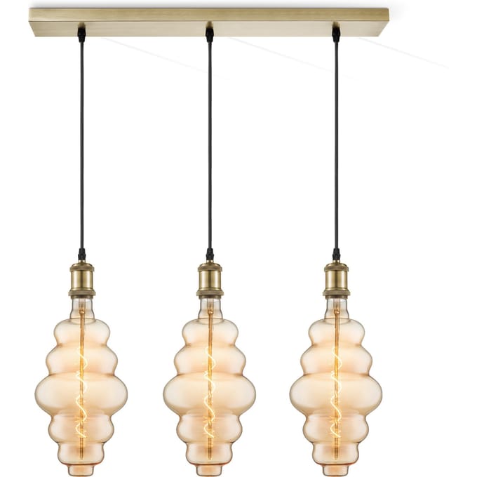 Home sweet home hanglamp Vintage brons 3L Beam Cloud - amber