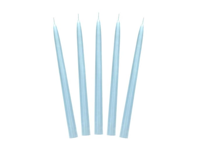 Partydeco - Diner Kaarsen Lichtblauw (10 stuks) - 24 cm