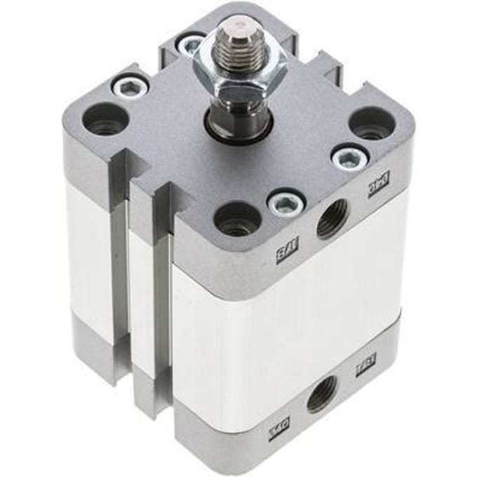 ISO 21287 Compacte Dubbelwerkende Cilinder 40-25mm - Magnetisch - Mannelijke Stang