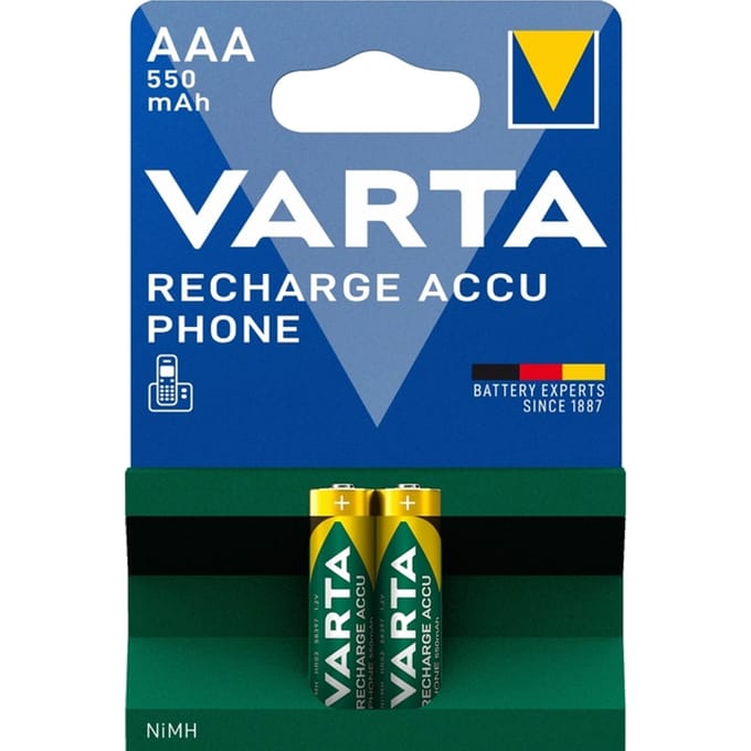 Varta Phone Rechargeable NimH AAA/HR03 550mah blister 2