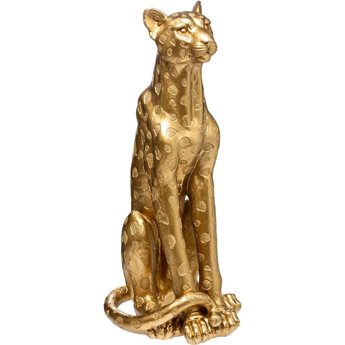 Eazy Living Luipaardbeeld H90 cm Damis Goud