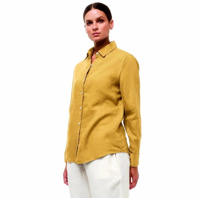 Damenlinnen lange mouwen blouse Haris Cotton Essentials