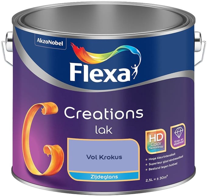 Flexa - Creations Lak Zijdeglans - Vol Krokus - Mengverf - 2,5 L
