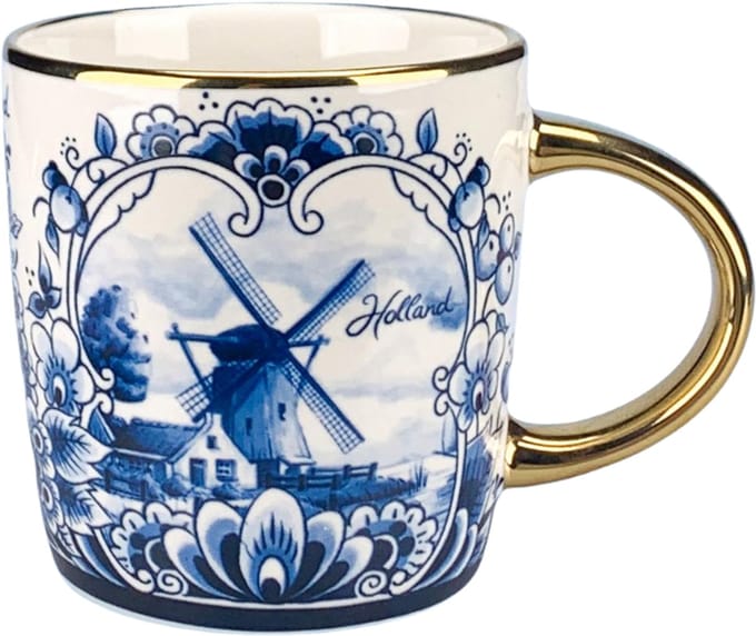 Souvenir Mok - Beker - Delftsblauw Goud