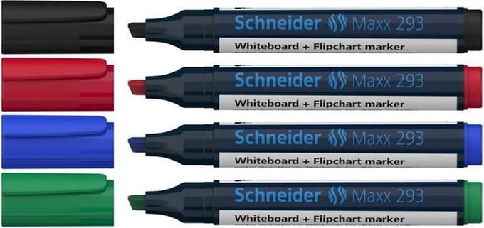 Schneider Schreibgeräte Maxx 293 129394 Whiteboardmarkerset Zwart, Rood, Blauw, Groen 5 stuk(s)