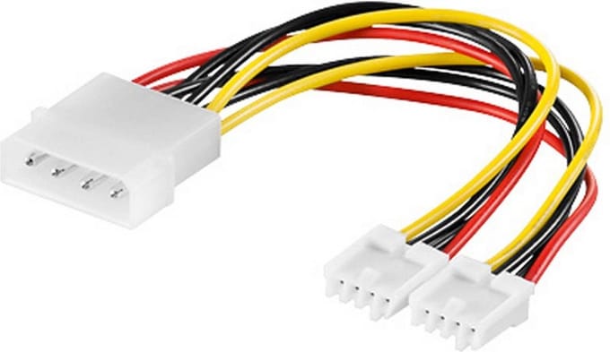 DELTACO DEL-115A, Y-kabel intern voor 2p 3.5 "