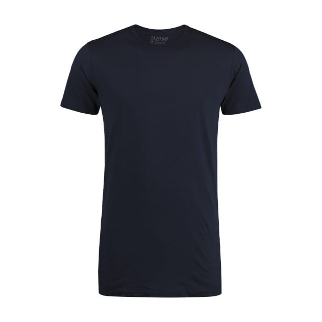 Slater 2-pack T-shirt Basic Extra Lang O-neck Donkerblauw (navy) - Maat XL - Heren - Extra lange T-shirts