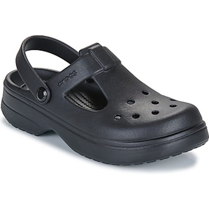 Crocs Classic Mary Jane - Meisjes - Platform - Zwarte - Lichte Clogs