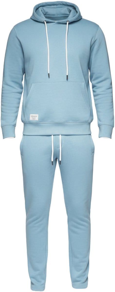 OMBRE Set - Katoen - Lange Mouw - Effen Denimblauw M