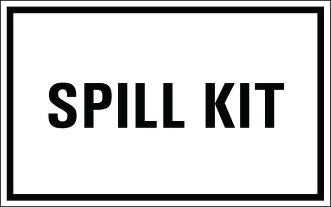 Spill kit sticker 320 x 200 mm