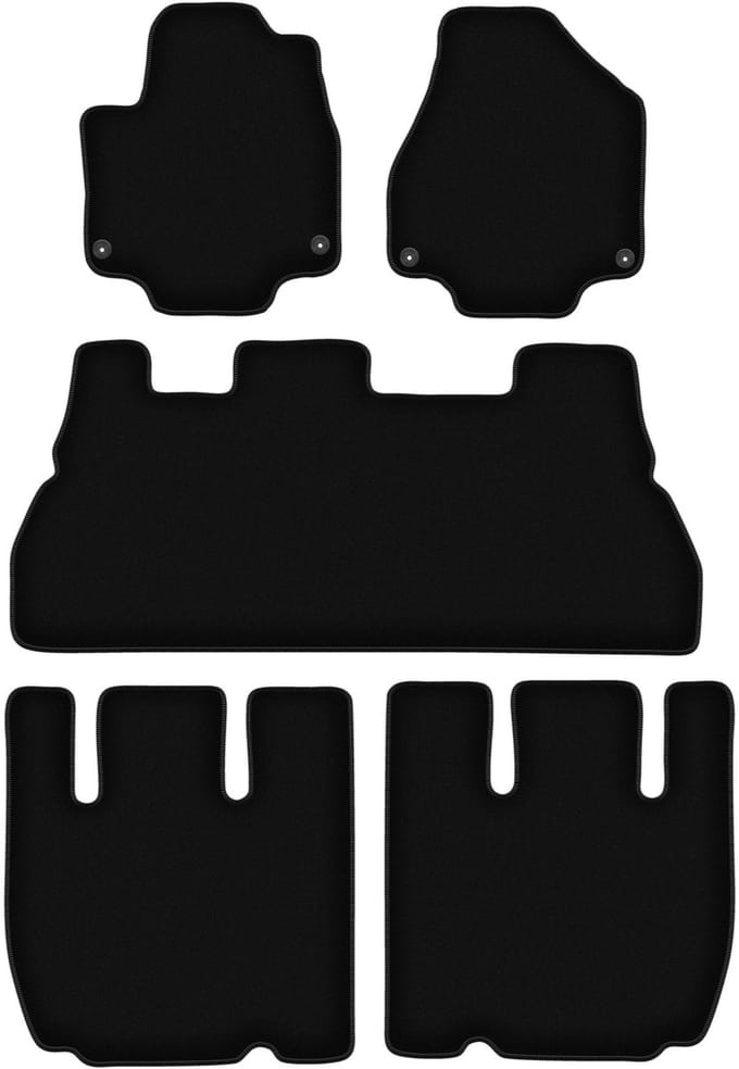 BASIC zwarte veloursmatten voor: Chrysler Pacifica II 7-zits (2017-)