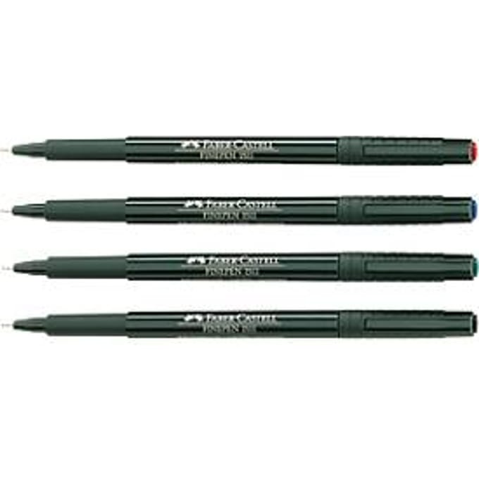 FABER-CASTELL Finepen Document, 0,4 mm, rood, 10 st.