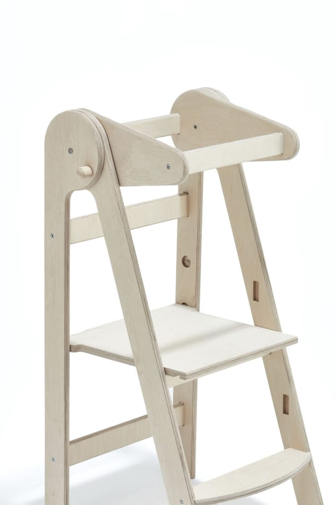 Folding Kitchen Tower, Toddler adjustable step stool, Montessori Learning Stool for Toddlers