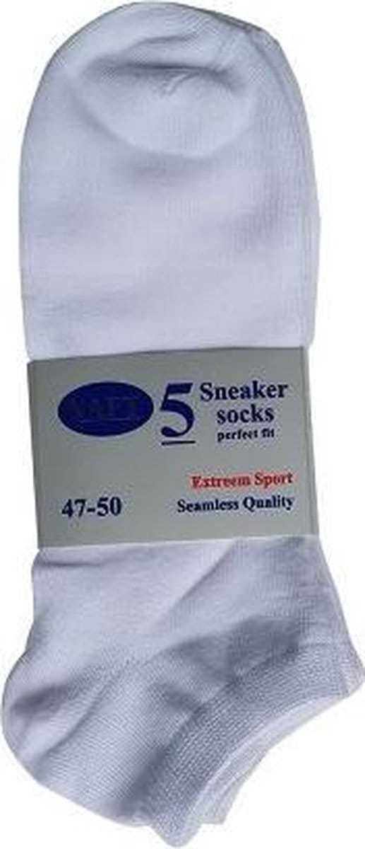 Naft Witte Sneaker Sokken 10 Paar Maat 47-50