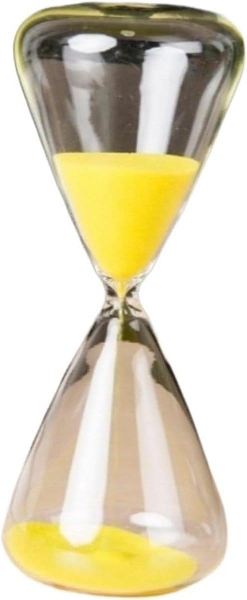 Zandloper Timer - Zandloper Set - Tijd Management - Klassiek Design - 5x12 cm - Geel