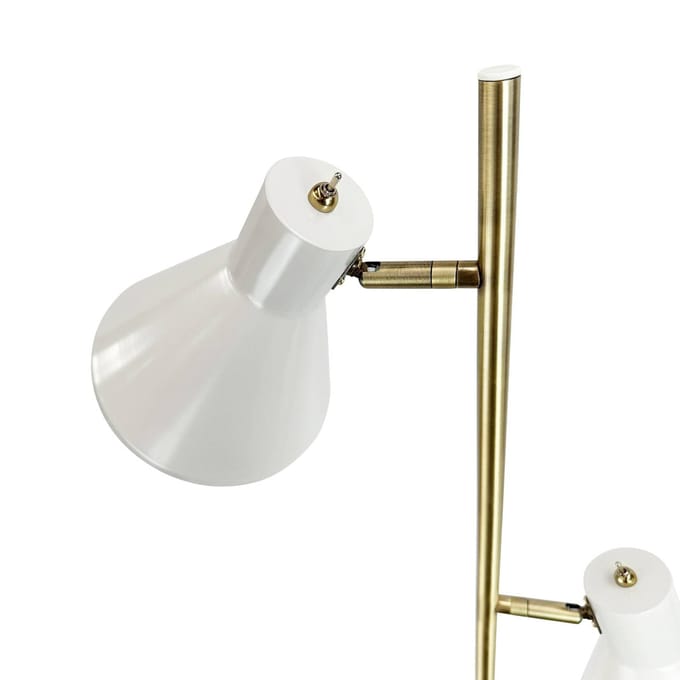 Dyberg Larsen vloerlamp Sleep, kitwit, hoogte 165 cm, staal